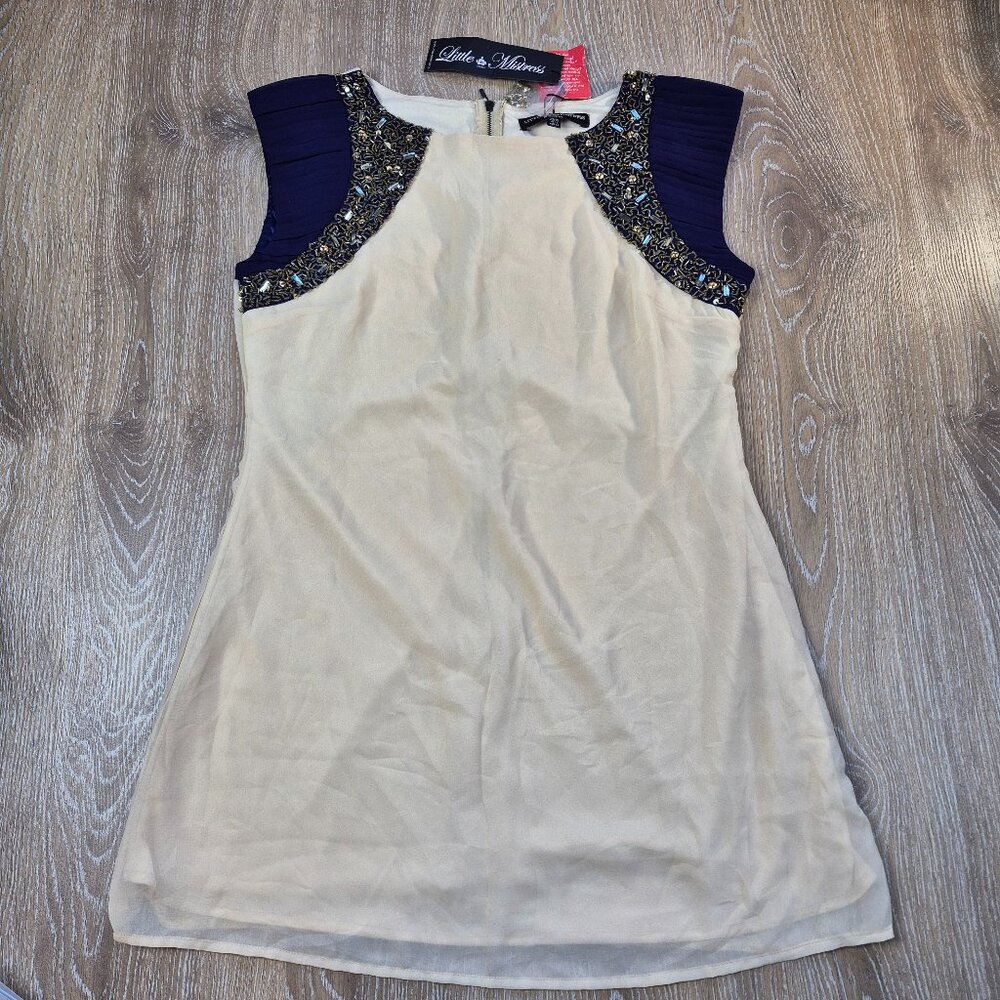 Little Mistress London NWT Shift Dress beaded Sz 12 Vacation Wedding Cocktail
